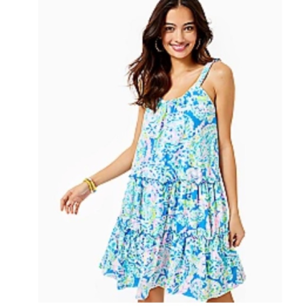 Lilly Pulitzer Loro swing dress. Size XXL. Multi dream team print